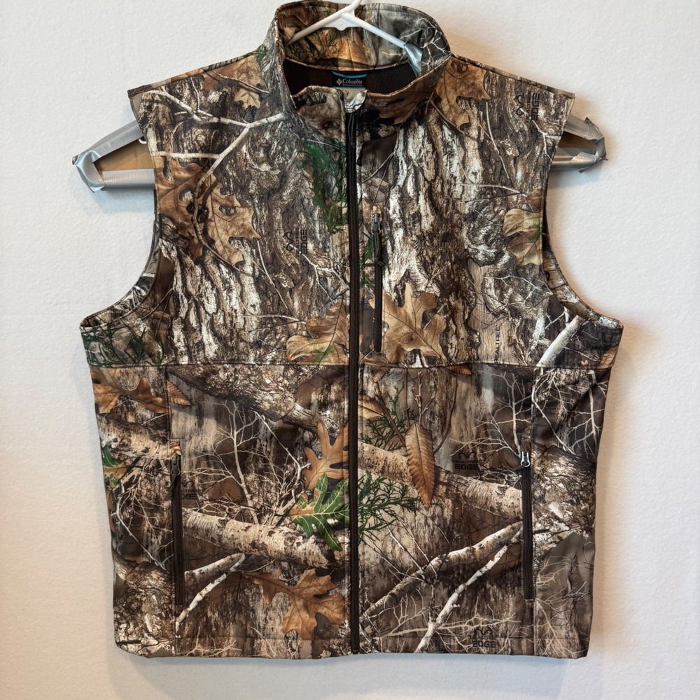 Columbia PHG Ascender II Mens XXL Realtree Edge Camo Softshell Hunting Vest